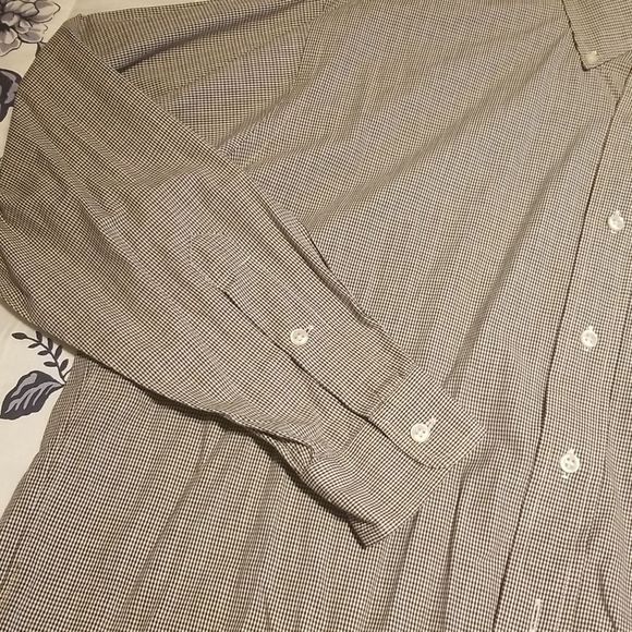 Polo Ralph Lauren Micro Check Long Sleeve Button Down Shirt Sz. M Tan, Navy,Wine - Picture 3 of 8